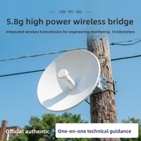 Pont sans fil haute puissance 5,8 GHz PBE-M5-400 1000 Mbps 26 dBm Gain 22 dBi Couverture 10 km pour communication d'ingénierie