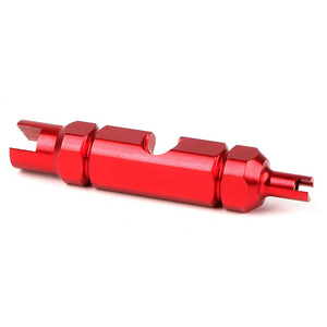 Outil de retrait du noyau de valve de vélo en alliage d'aluminium, 50mm, rouge, pour vélos de route - Product Image 1