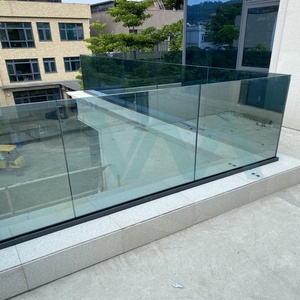 Hot bán hiện đại nhôm U kênh ủ Kính ban công kính lan can hàng rào với LED ánh sáng - Product Image 6