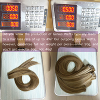 Blond platine # 60 mèches de cheveux humains Remy russes de qualité supérieure, invisibles, sans couture, Genius Wefts, double trame, 18 pouces, 20 pouces, 22 pouces