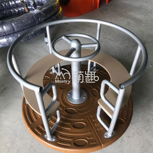 Moetry Kinderspiel platz Merry Go Round <span class=keywords><strong>Mini</strong></span> Karussell Metall Spinner Kreisverkehr für Park und Schule - Product Image 6