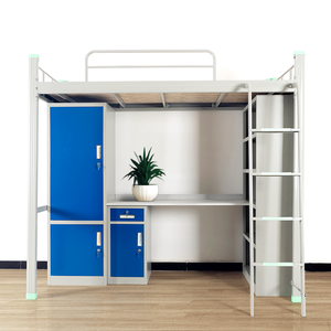 เตียงสองชั้นพร้อมโต๊ะเขียนหนังสือและชุดห้องนอน - Product Image 1