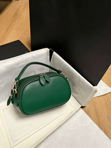 Bolsos de Diseñador de Lujo para Mujer, Color Verde Oscuro, Marca Famosa, Bolso de Hombro con Doble Cremallera - Product Image 1