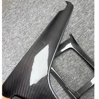 Pour Mercedes Classe C W206 GLC C200 C260 C300 – Cache de console centrale en fibre de carbone véritable, panneau de remplacement intérieur LHD