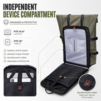 Sac à dos pour ordinateur portable de 16 pouces, grand format, multi-poches, imperméable, à fermeture éclair, pour femmes et hommes, idéal pour les voyages, la randonnée et le camping
