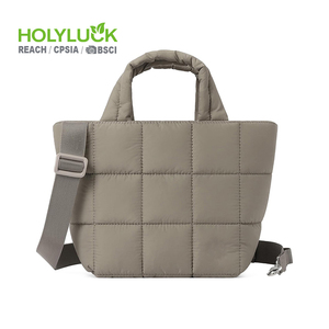 Logotipo personalizado Color Tamaño Aceptar Moda Impermeable Puffer <span class=keywords><strong>Toto</strong></span> Bolsa Moda Puffy Acolchado Bolsa de mano con correa ajustable - Product Image 2