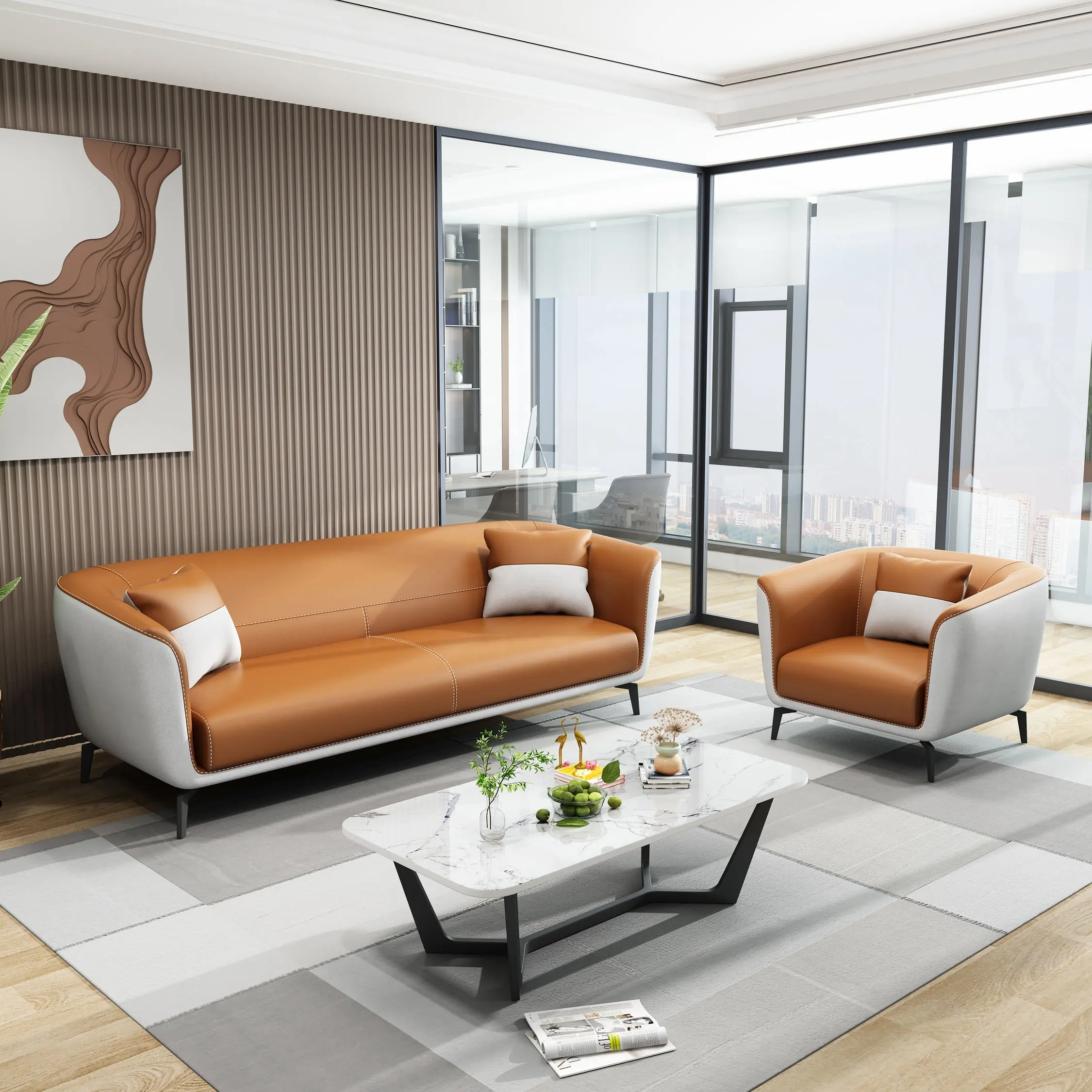 Promotie High Class Merk Hele Huis Decor Lederen Meubels Sofa Woonkamer Moderne Sofa Set Luxe Alle Full House Meubels