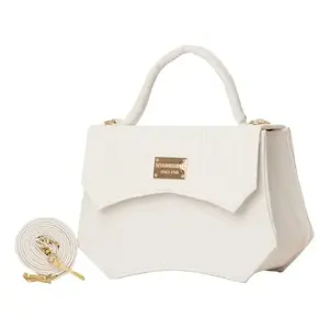 Bolso bandolera Mara Fana de PU blanco con cierre de solapa con estampado de dibujos animados para mujer en todas las estaciones - Product Image 1