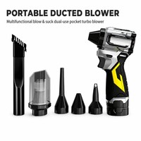 Souffleur de feuilles sans fil 16,8 V, sans balais, 600 W, haute puissance, 130 000 tr/min, souffleur de neige, aspirateur portatif, bricolage, jardin, voiture, pelouse, maison