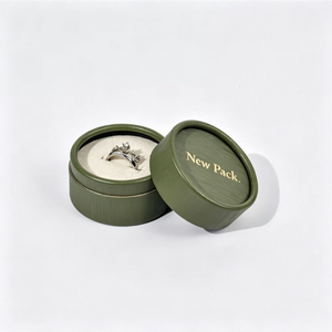 Eco Friendly Cardboard White Pink Luxury Sliding Jewelry Paper Round Box Custom Jewelry Drawer Box - Product Image 3
