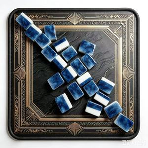 Oh My <b>Mahjong</b> 7-piece American <b>Mahjong</b> <b>Set</b> with Blue Water Ripple Pattern, Exquisite Workmanship - Product Image 6