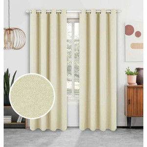 Ingrosso 140x228cm Beige poliestere tende con 8 occhielli per soggiorno mantovane & decorazioni - Product Image 1