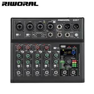 AG07 Professionele 6 + 1 Kanalen Dj Controller/Audio Console Mixer Voor Prestaties