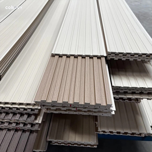 COMOVY Manufacturer 10mm Wood Effect Veneer White <strong>Pvc</strong> Wall Panel Sheets <strong>Cladding</strong> Waterproof <strong>Bathroom</strong> <strong>for</strong> Shower - Product Image 1