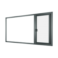 Fenêtre à battants en aluminium de style européen certifiée NFRC DERCHI, haute sécurité, double vitrage teinté pour villa et appartement