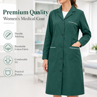 Batas de Laboratorio Médicas de Manga Larga con Logotipo Personalizado al por Mayor, Uniformes de Trabajo Unisex para Hospitales, Doctores, Enfermeras, Farmacias y Clínicas