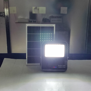 מנורת גינה חיצונית עמידה למים 100W סולארית לד, עם סוללת אלומיניום ניתנת להחלפה, תאורת לד בהירה במיוחד 5054 - Product Image 5
