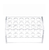 Support de présentation moderne et écologique en acrylique transparent personnalisé pour 18 tubes à essai de 10 ml
