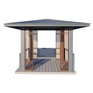 Nuevo pabellón de aluminio de estilo chino, patio de villa artística, paisajismo exterior, ocio, protección solar y contra la lluvia - Product Image 3