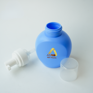 Etiqueta privada 300ml Blanco Azul HDPE Botella de bomba de espuma para champú de Loción de lavado corporal y cuidado del cabello - Product Image 6