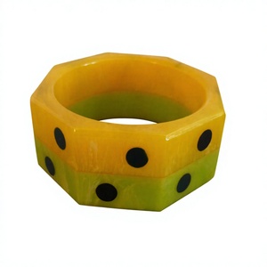Best Quality Handmade <b>Resin</b> Bangle Bracelets Colorful Striped Round Pattern Jewelry <b>Craft</b> Accessories Wedding Gift for Woman - Product Image 3