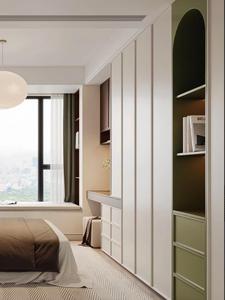 Ensemble de meubles de chambre à coucher et de salle de sport multifonctionnel moderne avec armoire et coiffeuse combinées, gain de place, miroir éclairé par LED - Product Image 4