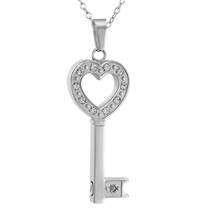 Nouveau collier avec pendentif en forme <span class=keywords><strong>de</strong></span> clé <span class=keywords><strong>du</strong></span> <span class=keywords><strong>Nord</strong></span>, en acier inoxydable plaqué or 18 carats, lien classique, bijoux, infini, zircon coloré, clé des amoureux - Product Image 3