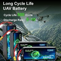 Baterai LiPo Drone 44.4V 12S Bersertifikasi UN38.3 MSDS, Tingkat Pengosongan 5C, 500+ Siklus, Baterai Lithium Isi Ulang