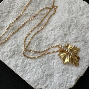 สร้อยคอเงินแท้ S925 พร้อมจี้เพชรทรงกลม สไตล์วินเทจ หรูหราเบาๆ ดีไซน์เฉพาะ สร้อยคอแบบคล้องคอ - Product Image 4