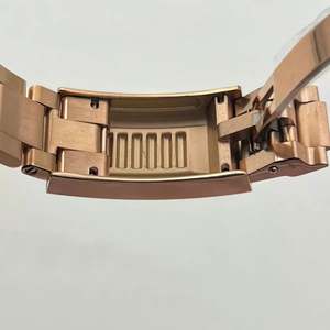 Caja de Reloj de Acero Inoxidable de 40 mm con Correa Completa de Acero Rosa, Cristal de Zafiro, Compatible con Movimiento NH34/NH35 - Product Image 3