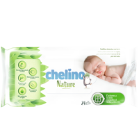 CHELINO Nature S24 Toallitas Suaves de Alta Calidad Made in Spain para Limpiar La Piel de Bebés Listo para Exportar
