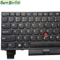 Keyboard Laptop bahasa Inggris AS untuk Lenovo ThinkPad X280 X13 X390 X13 YOGA G1 Keyboard Keyboard baru hitam tanpa lampu latar
