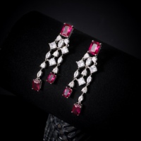 00052 luxe couleur 3 rangées dissymétrie collier ensemble pour les femmes fête de mariage zircone cristal ensembles de bijoux de mariée bijoux