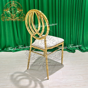 <span class=keywords><strong>Sedie</strong></span> Moderne per Matrimoni, Ristoranti, Hotel, Banchetti, con Gambe Dorate in Acciaio Inox e Seduta in Pelle Bianca per Eventi - Product Image 4
