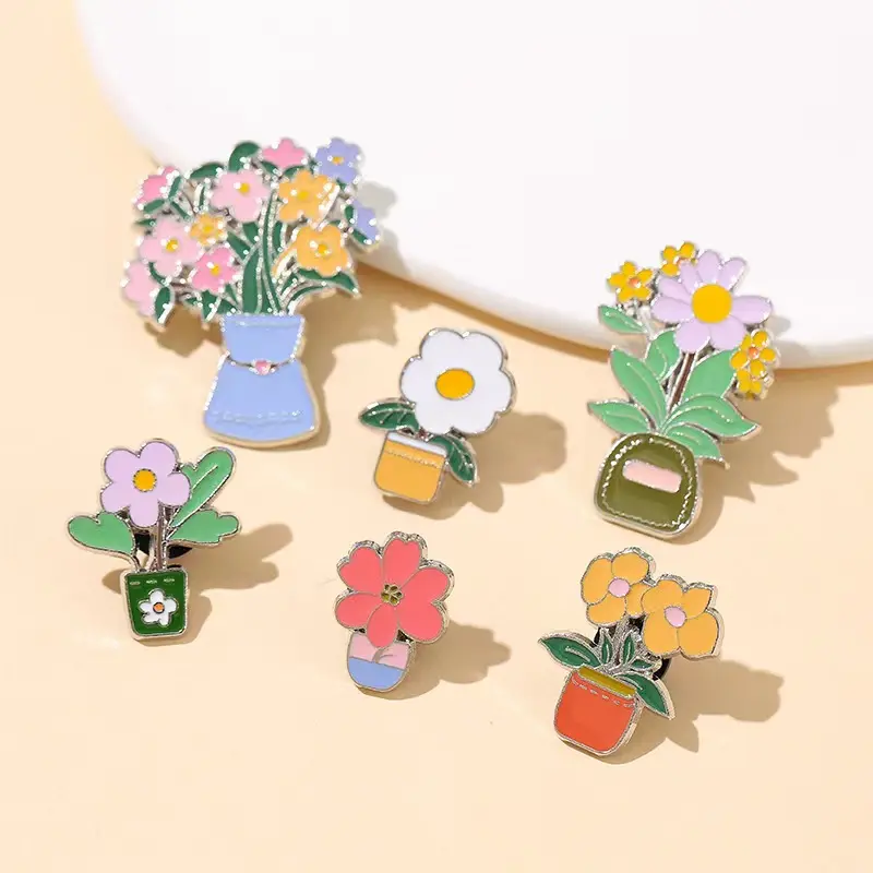 How To Make Enamel Pins Cute Animal Brooches Funny Cat Pins Custom Daisy Lapel Pin For Clothes