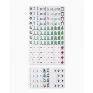 Fichas de Mahjong Americanas, 160 Piezas de Plástico con Diseño Azul Intenso, Ideales para Regalo - Product Image 3