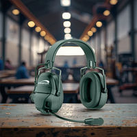 Casque de protection auditive Qualcomm ANC ENC BT 5.5 avec caméra, étanche IPX-6, design supra-auriculaire pour le tir et l'exploitation minière