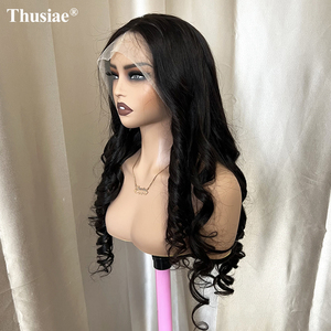 Peluca de Cabello Humano Virgen Vietnamita Pre-desplumada Sin Pegamento, Cutícula Alineada para Frente de Encaje Transparente, Doble Trama, Ondas Sueltas - Product Image 3