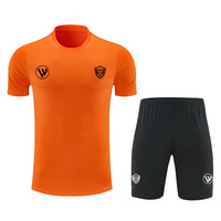 Uniforme de Fútbol para Hombre, 100% Poliéster, Ropa Deportiva Transpirable, Jersey, Pantalones Cortos para Correr, Entrenamiento, Manga Corta, Secado Rápido