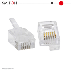 Adaptador de enchufe Modular RJ12 6P6C de alta calidad, pestillo lateral derecho, Conector de <span class=keywords><strong>Cable</strong></span> de teléfono, accesorio de conector macho - Product Image 3