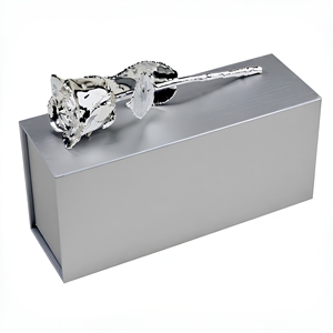 Rosa Natural Auténtica Chapada en Plata 999 |   Rosa Preservada de Lujo |   Regalo artesanal de larga duración para el Día de San Valentín, bodas o cumpleaños - Product Image 3