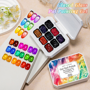 พบกับเจลเคลือบสีลูกกวาดเก้าตารางสำหรับเพ้นท์เล็บมืออาชีพ - Product Image 1
