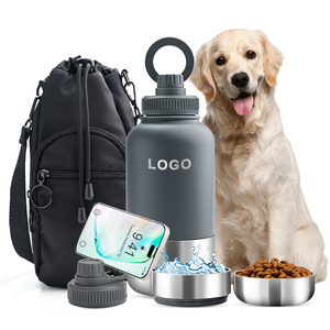 Portable <strong>Puppy</strong> Pet Feeder 1000ml 32oz Stainless Steel Thermal Flask Walking Outdoor Double Wall 3 in 1dog <strong>Water</strong> <strong>Bottle</strong> - Product Image 3
