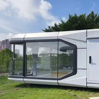 Cabine d'hôtel mobile de luxe en acier étanche avec structure en acier, alimentation solaire et design moderne