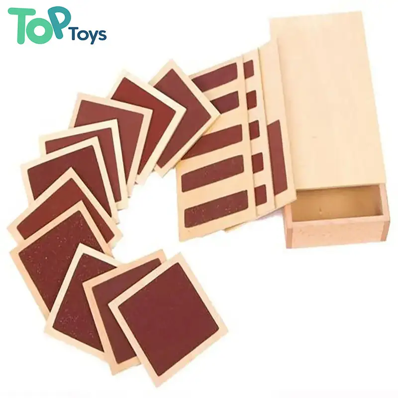 TOP Montessori materiale formazione bambini mani tocco bordo riconoscimento grezzi e lisci tavole Montessori giocattoli