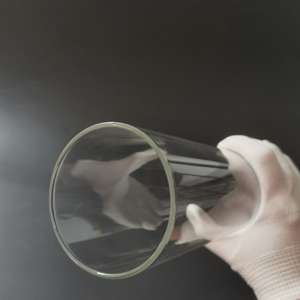 Vase en <span class=keywords><strong>verre</strong></span> rayé transparent de couverture de bougie de tube de <span class=keywords><strong>verre</strong></span> de Borosilicate pour le mariage - Product Image 1
