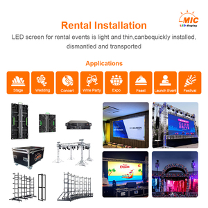 Système complet de mur vidéo LED P3.91 pour événements extérieurs, mariages, concerts, avec flight case, système d'affichage LED pour location de scène - Product Image 4