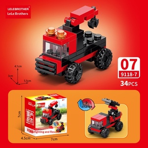 Lele Brothers Modèle de camion-échelle aérien de lutte contre les incendies 10-en-1 City Special, blocs de construction en plastique ABS unisexe - Product Image 5