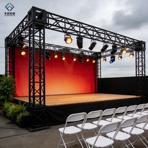 Sistema de Escenario Resistente para Eventos con Techo, Estructura de Aluminio, Estructura de Iluminación Ajustable para Eventos, Conciertos, Estructura de Escenario - Product Image 5