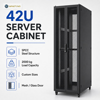 Armoire serveur métallique en acier sur mesure, 19 pouces, pour centres de données standard, structure en acier SPCC, capacité de charge de 2000 kg
